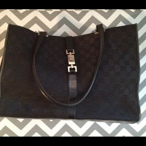 Authentic black monogram gucci bag